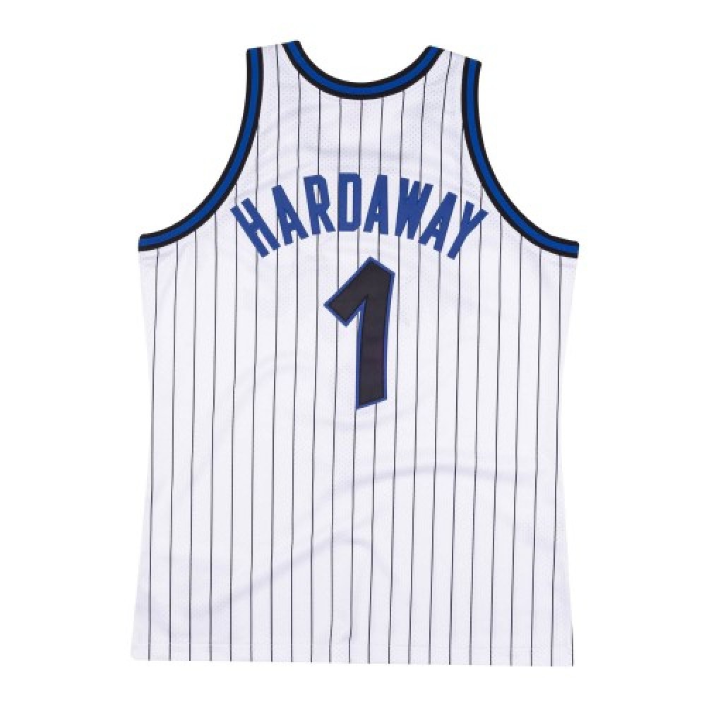 Men's Orlando Magic Anfernee Hardaway #1 Throwback White 93-94 Hardwood Classics Jersey-Pro Kit Vault | Brand New 26/27 Sports Jerseys